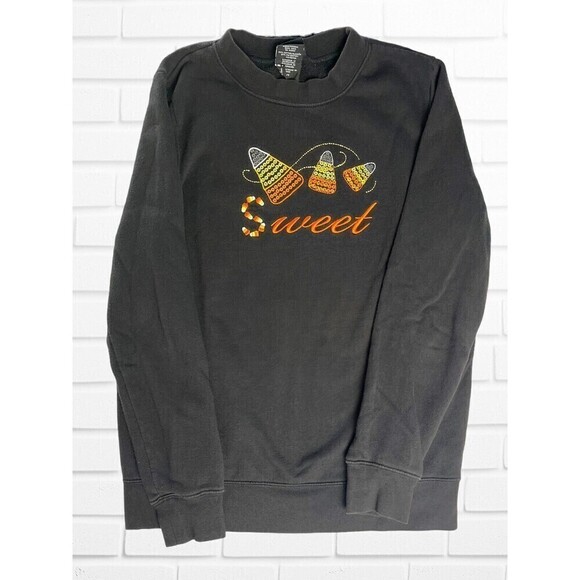 Holiday Editions Women's‎ Sweatshirt Small Halloween Candycorn Sweet - Picture 1 of 7